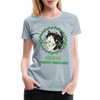 Funny Christmas Cat Women’s Premium T-Shirt - heather ice blue