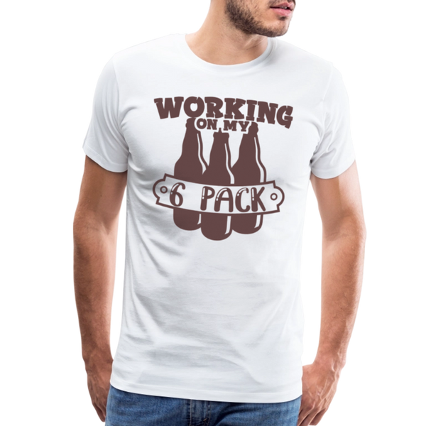 Working on my 6 Pack Men's Premium T-Shirt - white