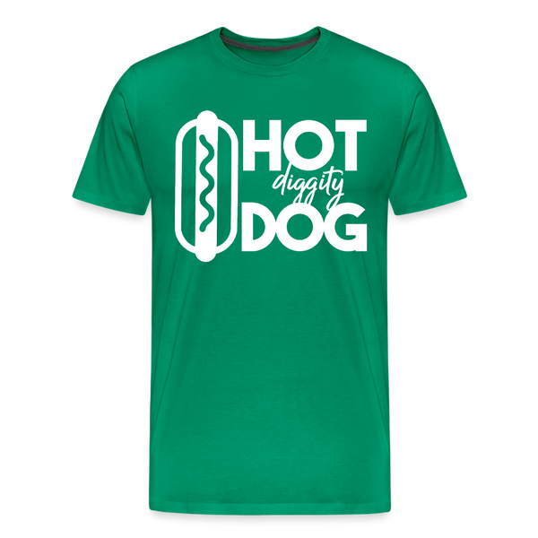 Hot Diggity Dog Funny Grilling Men's Premium T-Shirt - kelly green