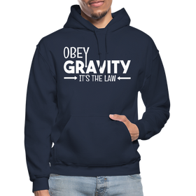 Obey Gravity It's the Law Gildan Heavy Blend Adult Hoodie