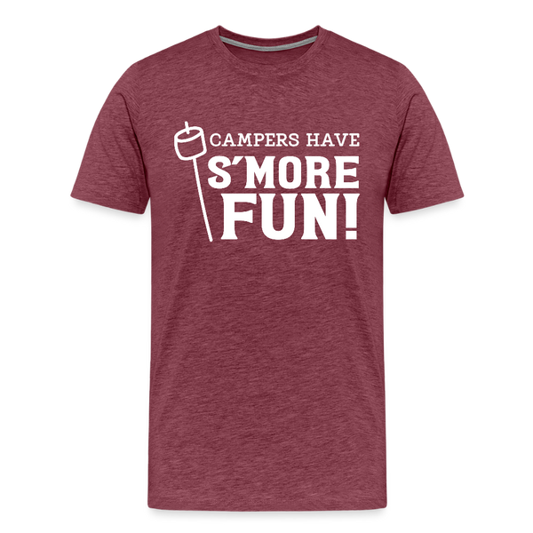 Camper's Have S'More Fun! Funny Camping Men's Premium T-Shirt - heather burgundy