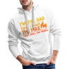 I'm the Dad First I Light the Fire Then I Grill the Things BBQ Men’s Premium Hoodie - white