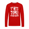 Life Begins After Coffee Men's Premium Long Sleeve T-Shirt - red