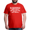 Warning May Talk About my Meat Men's Premium T-Shirt