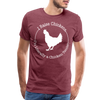 Chicken Tender Funny Men's Premium T-Shirt - heather burgundy