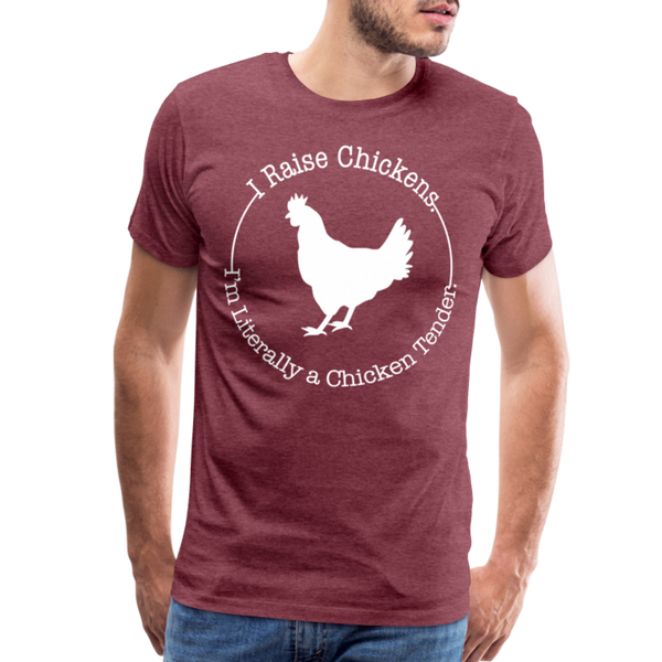 Chicken Tender Funny Men's Premium T-Shirt - heather burgundy