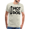 Hot Diggity Dog Funny Grilling Men's Premium T-Shirt - heather oatmeal