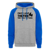 First I Light the Fire Then I Grill the Things Funny Colorblock Hoodie