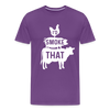 I'd Smoke That Funny BBQ Men's Premium T-Shirt - purple