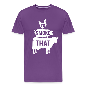 I'd Smoke That Funny BBQ Men's Premium T-Shirt