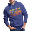 I'm the Dad First I Light the Fire Then I Grill the Things BBQ Men’s Premium Hoodie - royal blue