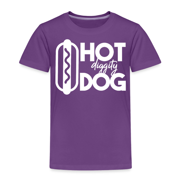 Hot Diggity Dog Funny Grilling Toddler Premium T-Shirt - purple