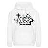 One Fly Dad Fly Fishing Father's Day Men's Hoodie - white