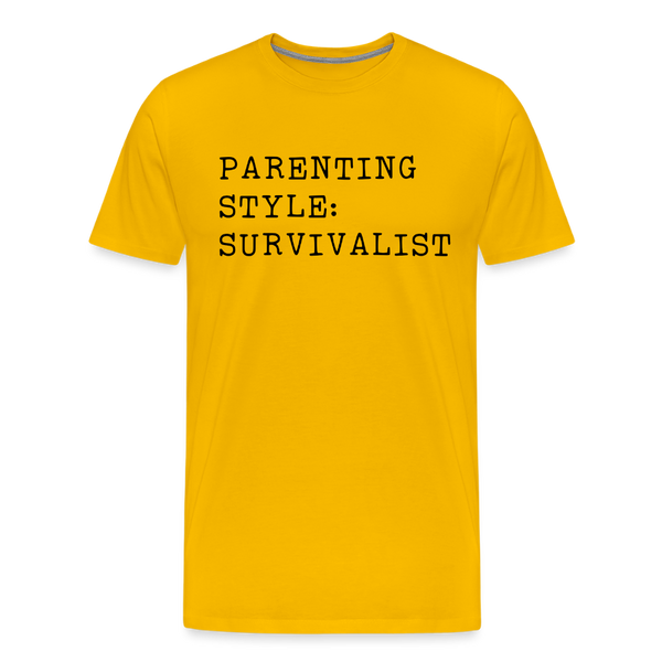 Parenting Style: Survivalist Men's Premium T-Shirt - sun yellow