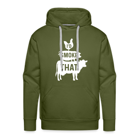 I'd Smoke That Funny BBQ Men’s Premium Hoodie