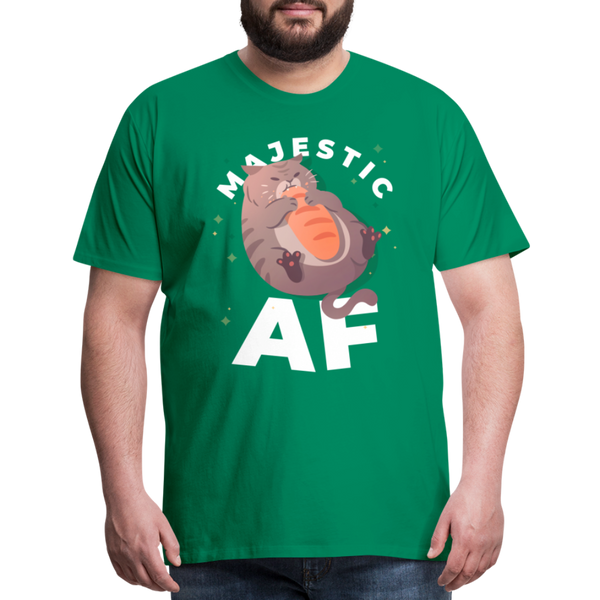 Cat Majestic AF Funny Men's Premium T-Shirt - kelly green