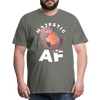 Cat Majestic AF Funny Men's Premium T-Shirt - asphalt gray