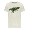 Tree-Rex Dinosaur Christmas Men's Premium T-Shirt - heather oatmeal