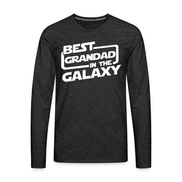 Best Grandad In The Galaxy Men's Premium Long Sleeve T-Shirt - charcoal grey