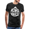 King of the Grill Father's Day BBQ Men's Premium T-Shirt - charcoal grey