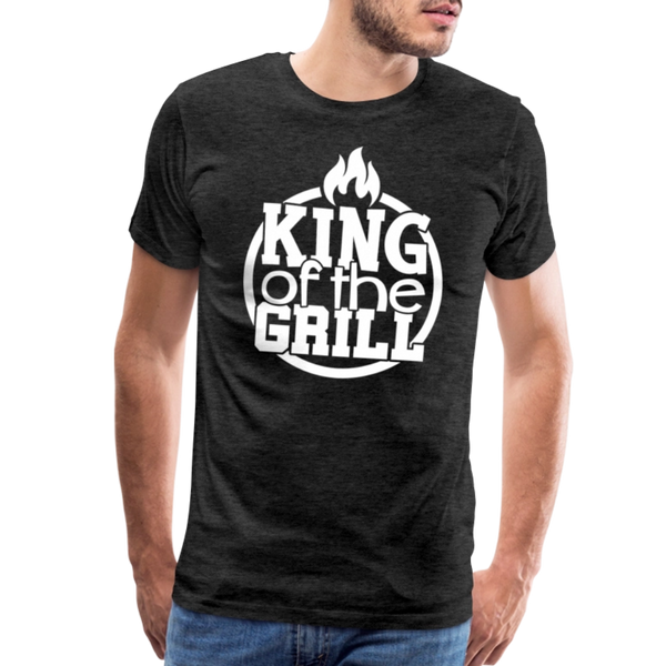 King of the Grill Father's Day BBQ Men's Premium T-Shirt - charcoal grey