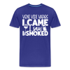 Veni Vidi Vapos I Came I Saw I Smoked: BBQ Smoker Men's Premium T-Shirt - royal blue