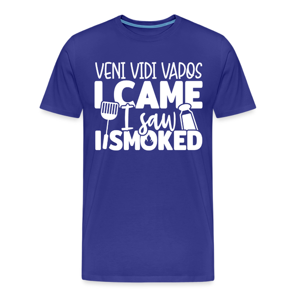 Veni Vidi Vapos I Came I Saw I Smoked: BBQ Smoker Men's Premium T-Shirt - royal blue