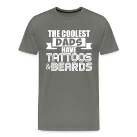 The Coolest Dads Have Tattoos and Beards Men's Premium T-Shirt