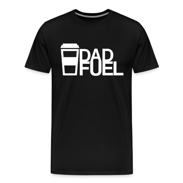 Dad Fuel Funny Coffee Men's Premium T-Shirt - black