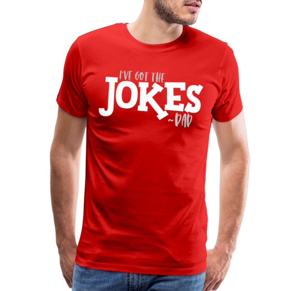 I've Got the Jokes -Dad Men's Premium T-Shirt - red