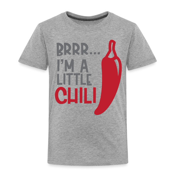 Brrr...I'm a Little Chili Food Pun Toddler Premium T-Shirt - heather gray