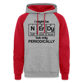 I Might be Nerdy but Only Periodically Colorblock Hoodie