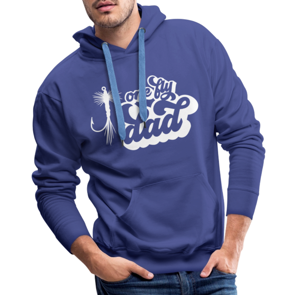 One Fly Dad Fly Fishing Men’s Premium Hoodie - royal blue