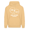 Dad Jokes Where the Magic Happens Funny Men's Hoodie - light gold 