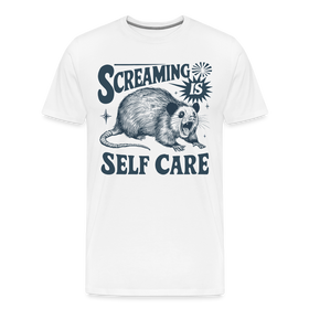 Screaming is Self Care Possum Funny Men's Premium T-Shirt
