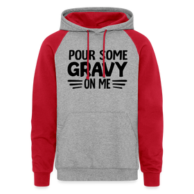 Thanksgiving Pour Some Gravy on Me Unisex Colorblock Hoodie