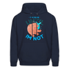 Funny Hippo I'm Calm Until I'm Not Men's Hoodie - navy