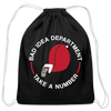 Bad Idea Dept Take a Number Cotton Drawstring Bag - black