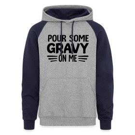 Thanksgiving Pour Some Gravy on Me Unisex Colorblock Hoodie