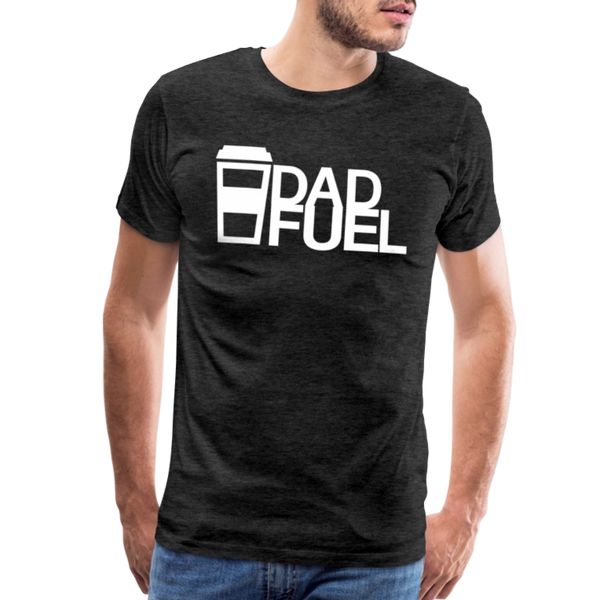 Dad Fuel Funny Coffee Men's Premium T-Shirt - charcoal grey