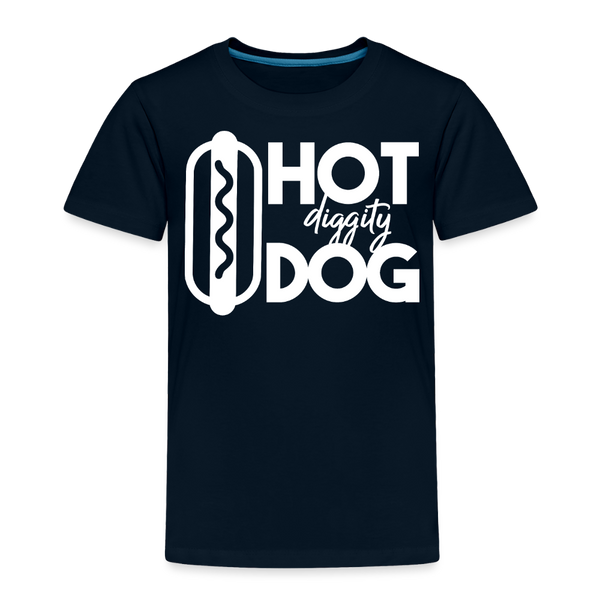 Hot Diggity Dog Funny Grilling Toddler Premium T-Shirt - deep navy