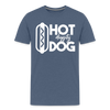 Hot Diggity Dog Funny Grilling Men's Premium T-Shirt - heather blue