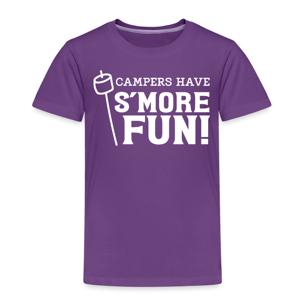 Camper's Have S'More Fun! Funny Camping Toddler Premium T-Shirt - purple
