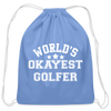 World's Okayest Golfer Cotton Drawstring Bag