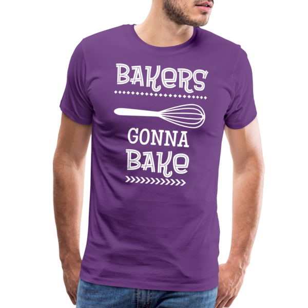 Bakers Gonna Bake Funny Cooking Men's Premium T-Shirt - purple