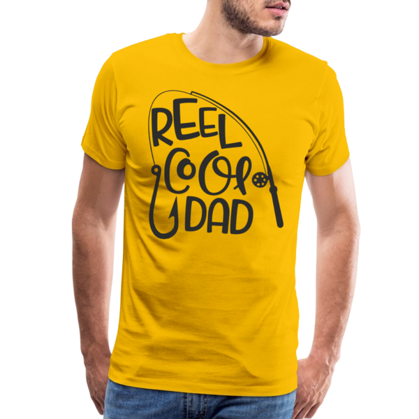Reel Cool Dad Funny Fishing Premium T-Shirt - sun yellow