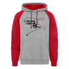 I Believe I Can Fly Fishing Colorblock Hoodie - heather grey/red