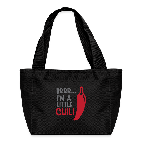 Brrr...I'm a Little Chili Food Pun Lunch Bag - black