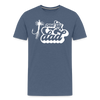 One Fly Dad Fly Fishing Men's Premium T-Shirt - heather blue