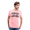 Probably Late for Something Men's Premium T-Shirt - pink
